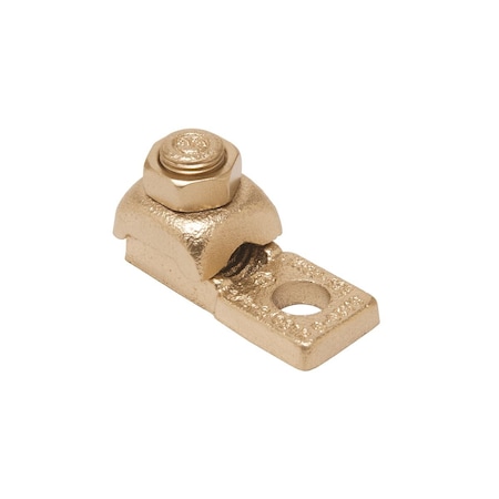 Burndy Copper Terminal, Heavy Duty, 1 Hole, 250-350 kcmil, 1/2" Stud, 1 Screw QA31B